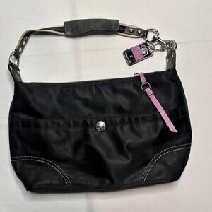Coach Hampton Satin Hobo Purse Handbag